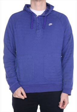 Vintage Nike  -  Purple Embroidered Hoodie - XLarge