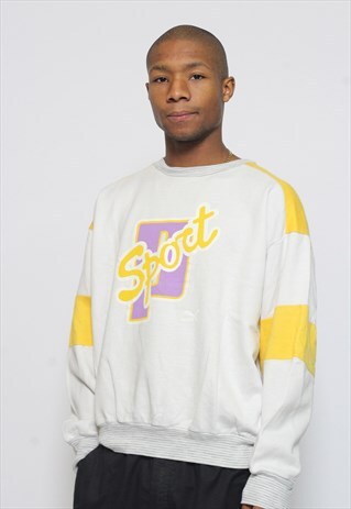 VINTAGE PUMA SWEATSHIRT WHITE