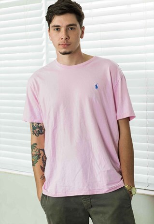 VINTAGE POLO RALPH LAUREN T-SHIRT LOGO 90S L 6.4