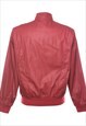 VINTAGE CLASSIC ZIP-FRONT MAROON JACKET - M