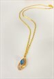1980'S DELICATE GOLD OPAL NECKLACE
