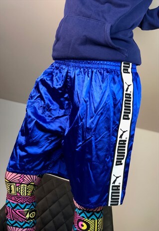 PUMA BLUE RUNNING SHORTS 90S VINTAGE