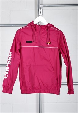 Vintage Ellesse Jacket in Pink Windbreaker Rain Coat Size 6