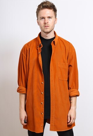 VINTAGE CORDUROY SHIRT ORANGE