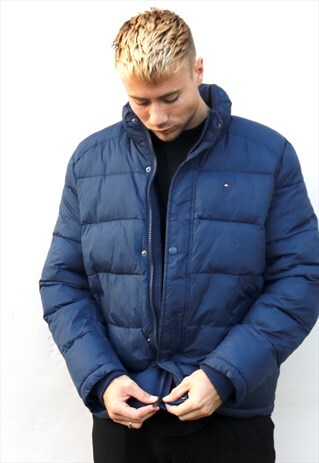 NAVY TOMMY HILFIGER PUFFER JACKET
