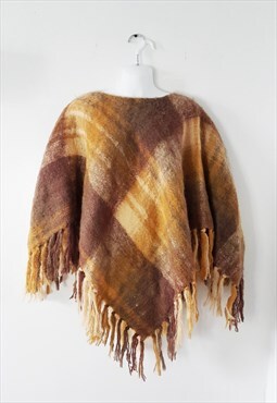 1970s Vintage Wool Poncho, Made in Italy