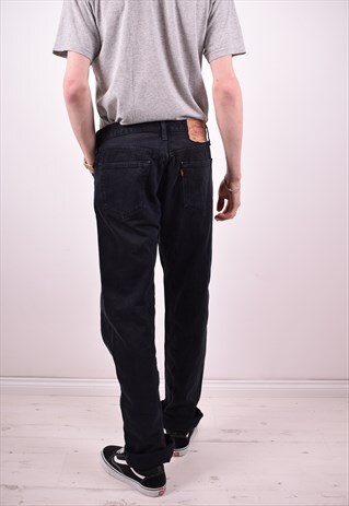 LEVI'S 501 MENS VINTAGE JEANS W34 L34 BLACK 90S