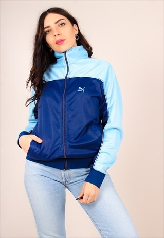 VINTAGE 90S BLUE PUMA TRACK JACKET