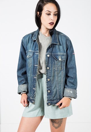 VINTAGE 80S CLASSIC POLO RALPH LAUREN DENIM JACKET/ S1508