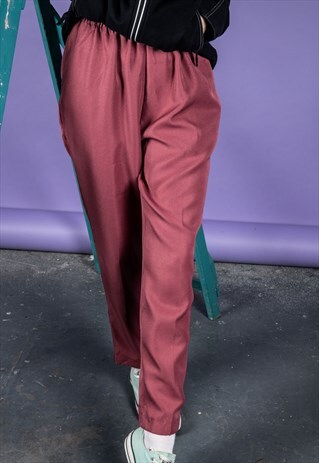 VINTAGE 1990S HIGH-WAISTED TROUSER IN PINK