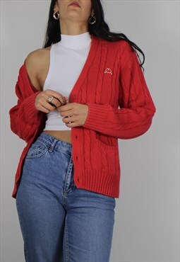 Vintage Kappa Cardigan Sweater w Logo Front