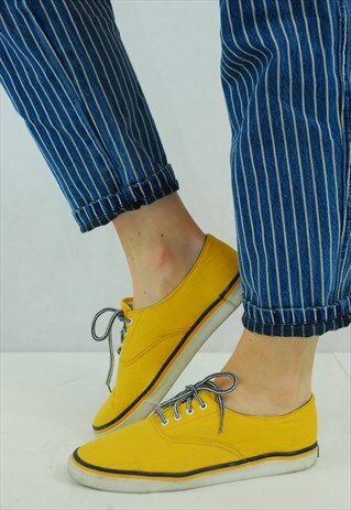VINTAGE SUNSHINE YELLOW PLIMSOLL PUMPS