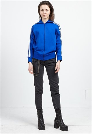VINTAGE BLUE ADIDAS TRACK ZIP JACKET