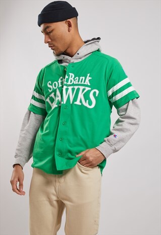 VINTAGE SOFT BANK HAWKS BASEBALL TOP