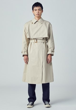 NOT SO APE OVERSIZE TRENCHCOAT IN BEIGE