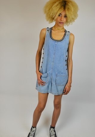 VINTAGE 90'S DENIM PLAYSUIT