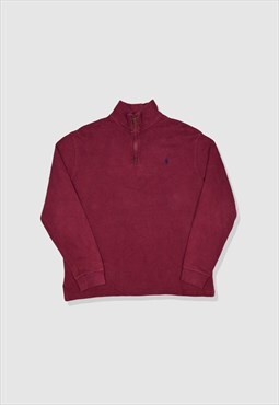 Vintage Polo Ralph Lauren 1/4 Zip Sweatshirt in Maroon
