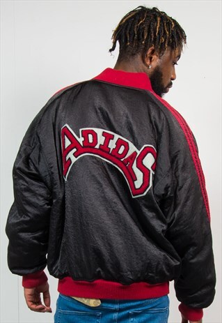 90S ADIDAS TREFOIL PADDED BASEBALL JACKET
