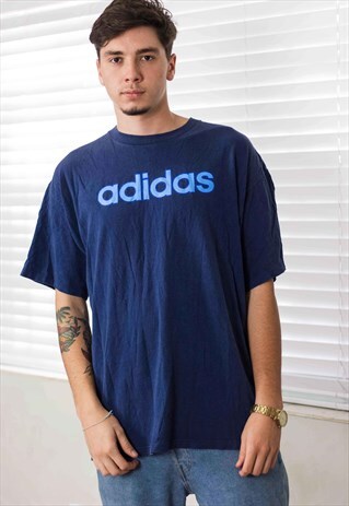 VINTAGE ADIDAS T-SHIRT LOGO 90S L 8.6