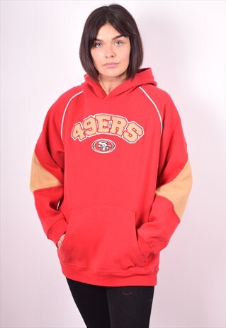 NFL WOMENS VINTAGE HOODIE JUMPER SF 49ERS XXL RED 90'S