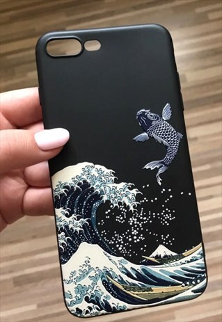 GREAT WAVE MATTE PHONE CLEAR - EMBOSS PRINT 3D