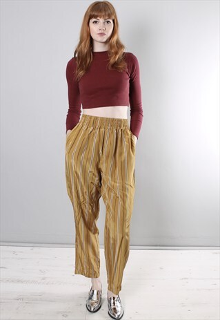 VINTAGE 80S GOLD STRIPED TROUSERS