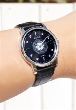 Classic Silver and Black Watch