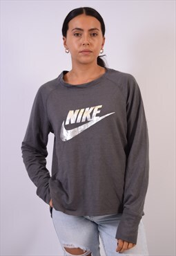 Vintage Nike Sweatshirt Jumper Grey