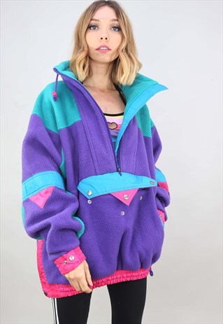 VINTAGE 90S OVERSIZED SNC 1/4 ZIP FLEECE