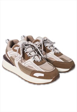 Retro classic sneakers flat sole shoes in brown