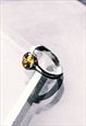 Solar Yellow Gemstone Cocktail Ring