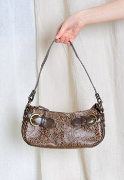 Vintage Levis Brown Flower Western Style Small Shoulder Bag