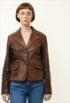 Leather Oversized Blazer Biker Outwear Autumn Jacket 4488