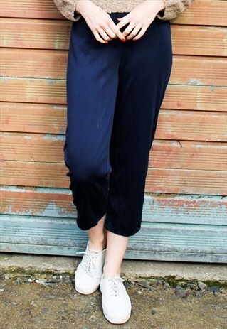 VINTAGE NAVY TRACK PANTS