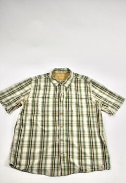 Vintage 90s Carhartt Green Plaid  Shirt 