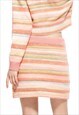 PREPPY STRIPE MIDI SKIRT CLASSY FLUFFY BARBIE BOTTOMS PINK