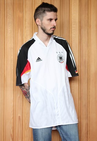 VINTAGE 1990S WHITE ADIDAS FOOTBALL SHIRT