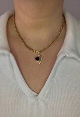 Black Heart Necklace 