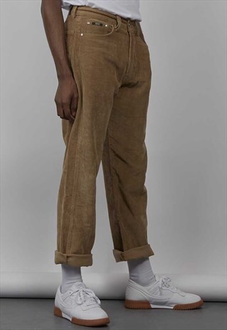 VINTAGE 90'S HUGO BOSS CAMEL HEAVY CORDUROY JEANS