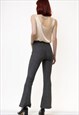 WOMAN VINTAGE HIGH WAISTED FLARE TROUSERS SIZE S 5028
