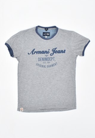 VINTAGE 90'S ARMANI T-SHIRT TOP GREY