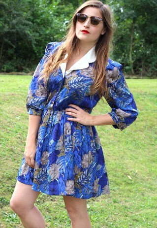 VINTAGE 80S USA DRESS - SIZE 10 - PARTY - MADE IN USA
