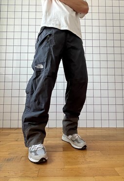 Vintage THE NORTH FACE Pants Cargo Ski Shell Trousers Grey