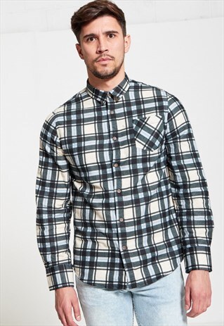 MENS BLUE LINE CHECKED WINTER SHIRT