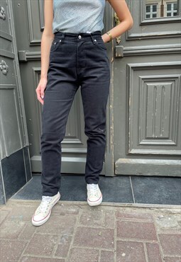 Vintage Joop black denim high rise jeans trousers pants  