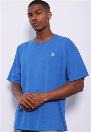 VINTAGE CHAMPION LOGO T-SHIRT BLUE