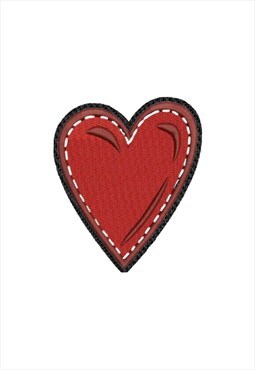Embroidered Stitched Heart iron on patch / sew on patches