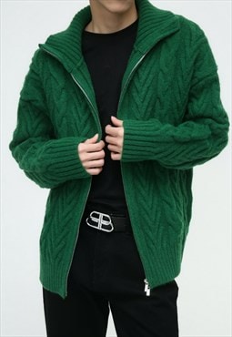 Men's Thick hess solid color cardigan A VOL.2