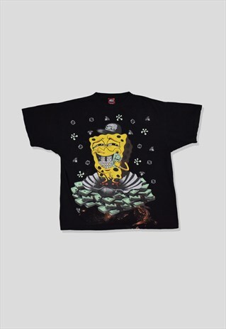 VINTAGE GRAPHIC PRINT T-SHIRT IN BLACK