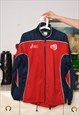 VINTAGE 00S Y2K RETRO ASICS TRACKSUIT SPORTS SWEATSHIRT RED